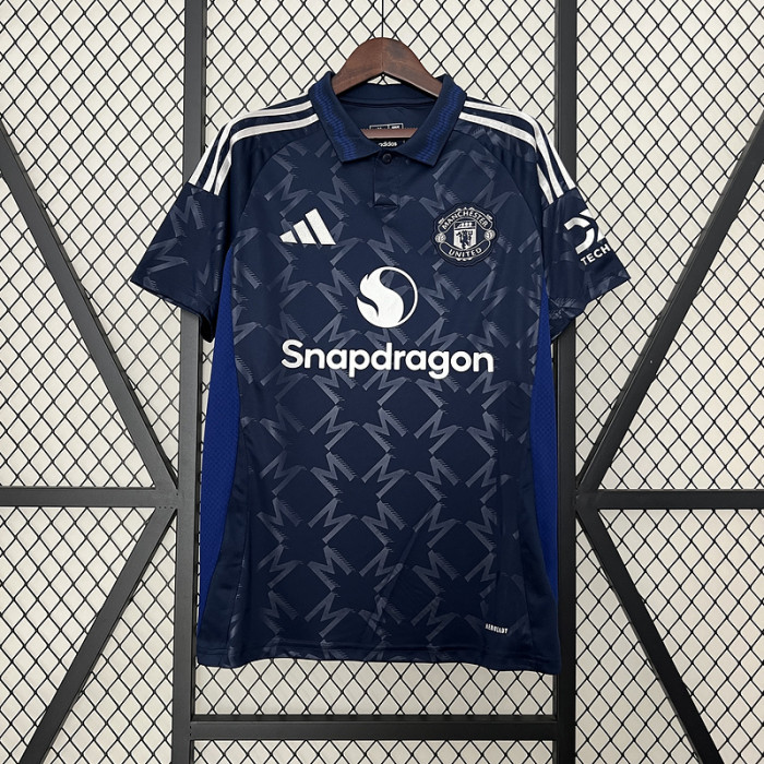 Fan Version 2024-2025 Manchester United Away Dark Blue Soccer Jersey Man United Football Shirt