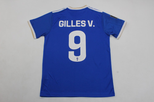 with League Patch Fans Version 2024-2025 El Barrio GILLES V. 9 Home Soccer Jersey Football Shirt