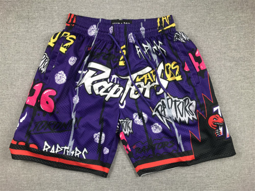 with Pocket Toronto Raptors NBA Shorts Graffiti Basketball Shorts