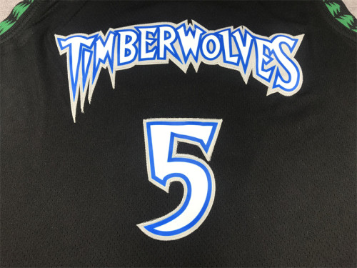 Minnesota Timberwolves 5 EDWARDS Black NBA Jersey Basketball Shirt