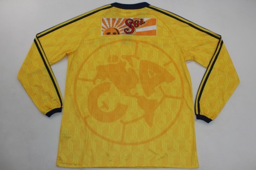 Long Sleeve Retro Jersey 1998-1999 Club America Aguilas Home Soccer Jersey