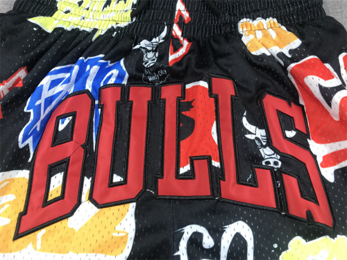 with Pocket Chicago Bulls NBA Shorts Graffiti Basketball Shorts