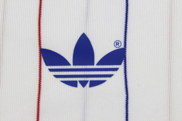 Retro Jersey Long Sleeve 1980-1982 France 10 Away White Soccer Jersey Vintage Football Shirt