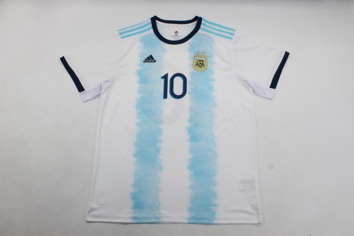 Retro Jersey 2019 Argentina MESSI 10 Home Soccer Jersey Vintage Football Shirt