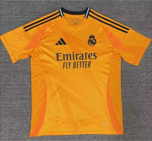 Fan Version Real Madrid 2024-2025 Orange Goalkeeper Soccer Jersey Real Football Shirt