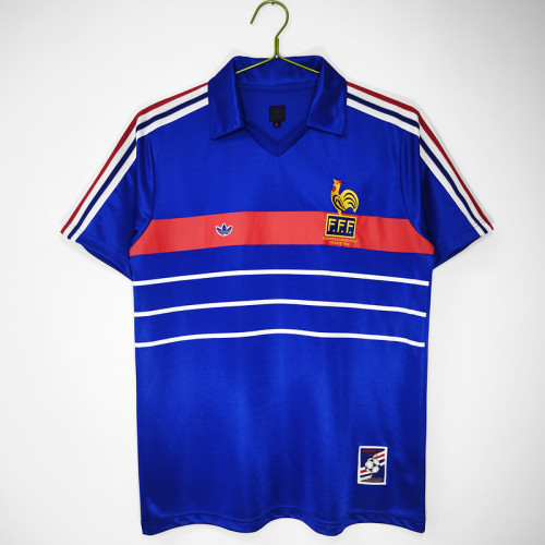 Retro Jersey 1984 France Home Soccer Jersey Vintage Football Shirt