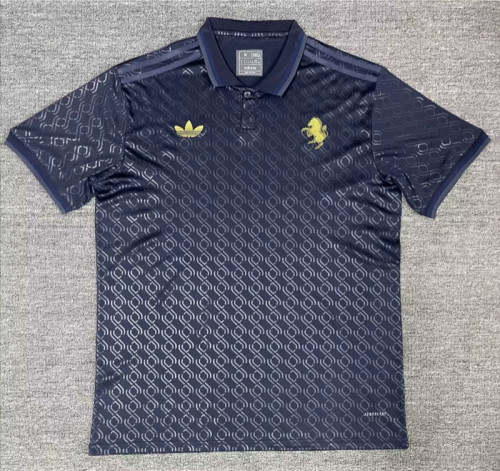 Maillot Juve Shirt Fan Version 2024-2025 Juventus Third Away Dark Blue Soccer Jersey Football Shirt