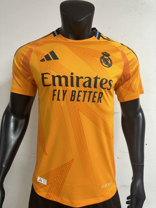 US 35.00 Player Version 20242025 Real Madrid Away Orange Soccer