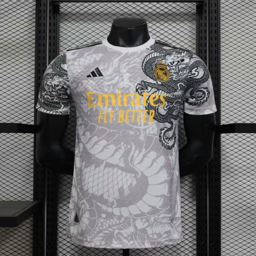 Player Version 2024-2025 Real Madrid Black Dragon Version Soccer Jersey Real Football Shirt