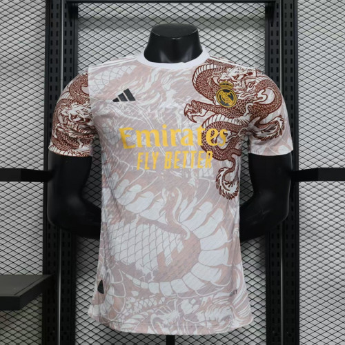 Player Version 2024-2025 Real Madrid Brown Dragon Version Soccer Jersey Real Football Shirt