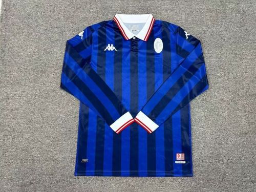 Long Sleeve Fan Version 2024-2025 Bari Blue Special Edition Soccer Jersey Football Shirt