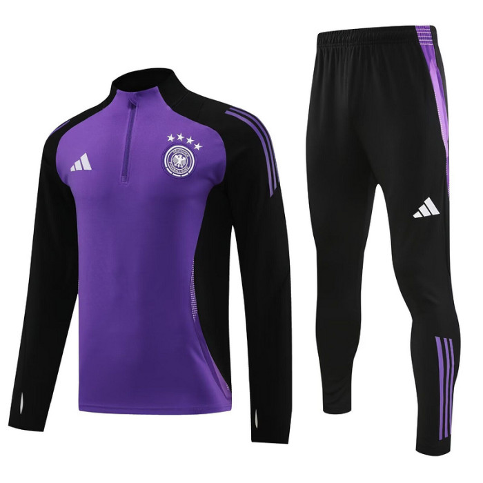 2024 Germany Purple/Black Soccer Training Sweater and Pants
