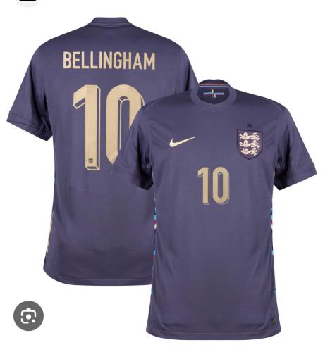 Fan Version England 2024 BELLINGHAM 10 Away Football Shirt Soccer Jersey