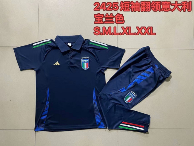 Adult Uniform 2024 Germany Dark Blue Soccer Polo and Pants