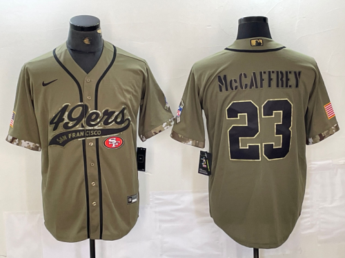 San Francisco 49ers 23 McCAFFREY Green NFL Jersey