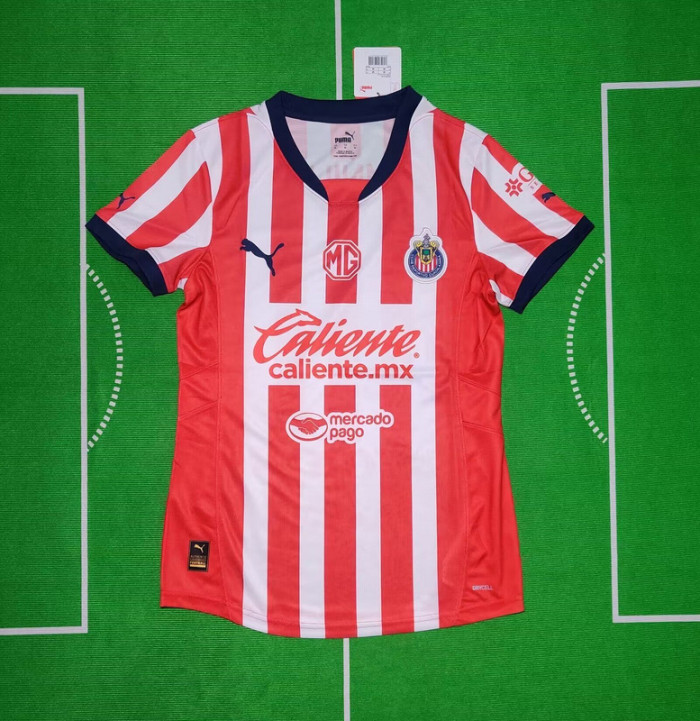 Women 2024-2025 Chivas Home Soccer Jersey Girl Football Shirt