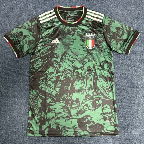 Fan Version Italy 2024 Green Special Edition Soccer Jersey Football Shirt
