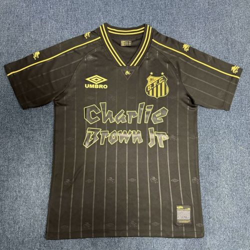 Fan Version 2024-2025 Santos Black Special Edition Soccer Jersey Football Shirt