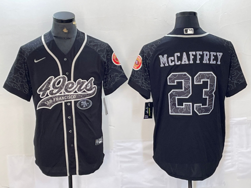 San Francisco 49ers 23 McCAFFREY Black NFL Jersey