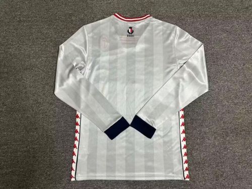 Long Sleeve Fan Version 2024-2025 Bari White Special Edition Soccer Jersey Football Shirt