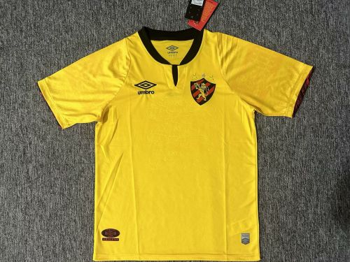 Fan Version 2024-2025 Recife Away Yellow Soccer Jersey Football Shirt