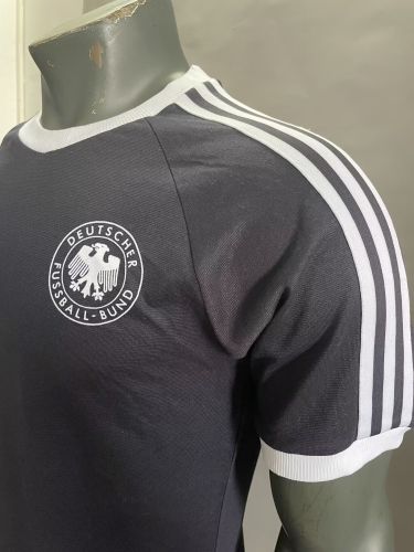 Retro Shirt Germany Black Soccer T-shirt