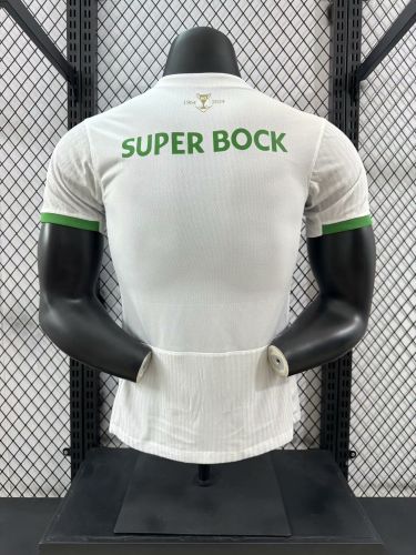 Player Version 2024-2025 Sporting Lisbon European Cup Winner 60th Anniversary White Soccer Jersey Football Shirt