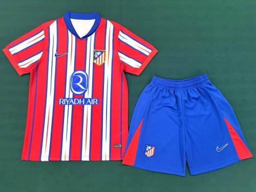 Adult Uniform 2024-2025 Atletico Madrid Home Soccer Jersey and Shorts Football Kits