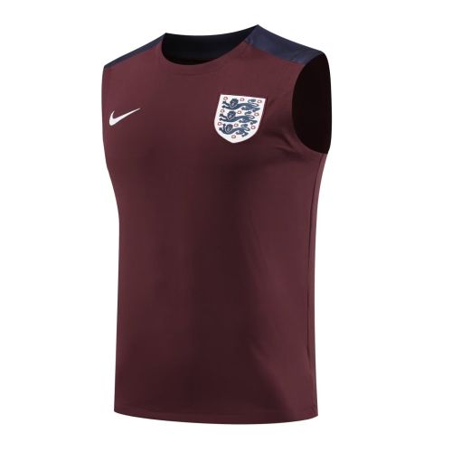 2024 England Maroon Soccer Training Vest