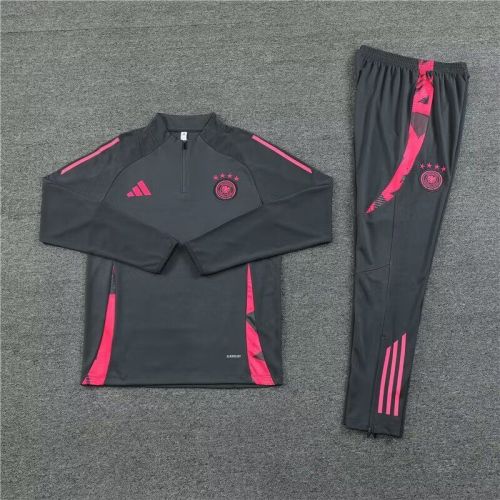 2024 Germany Grey/Pink Soccer Training Sweater and Pants