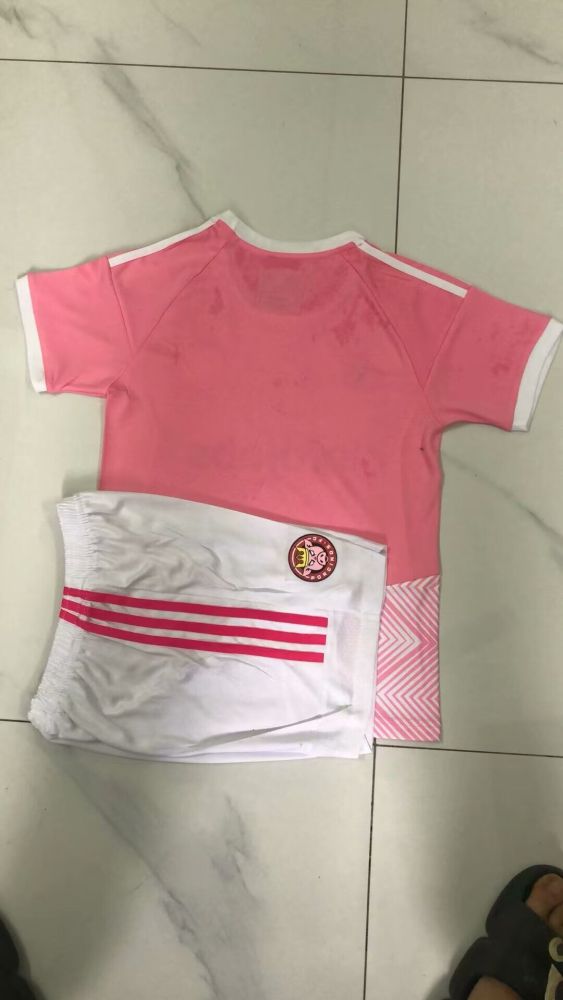 Youth Uniform Kids Kit 2024-2025 Porcinos FC Home Soccer Jersey Shorts Child Football Set