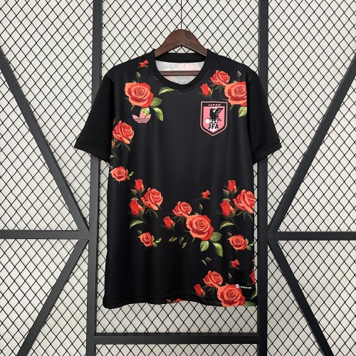 Fan Version 2024 Japan Black Rose Version Soccer Jersey Football Shirt