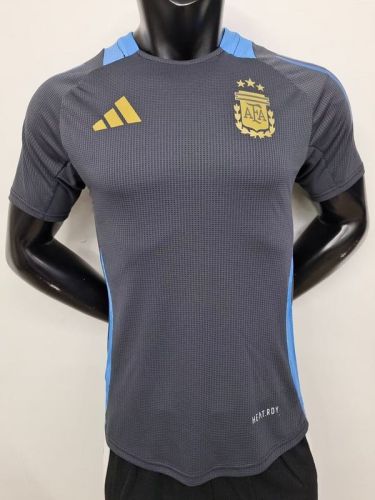Player Version Argentina 2024 Black/Blue Soccer Training Jersey Camisetas de Futbol