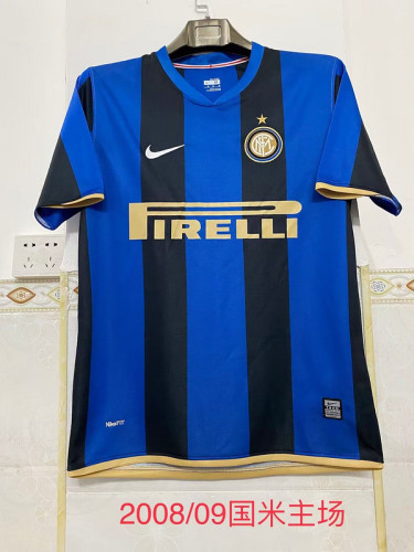 Retro Jersey 2008-2009 Inter Milan League Version Home Soccer Jersey Vintage Football Shirt