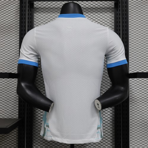 Player Version 2024-2025 Olympique de Marseille Home Soccer Jersey White Football Shirt