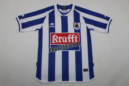 Retro Jersey 2002-2003 Real Sociedad Home Soccer Jersey Vintage Football Shirt