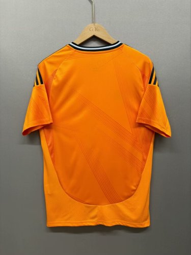 Fan Version 2024-2025 Real Madrid Away Orange Soccer Jersey Real Football Shirt
