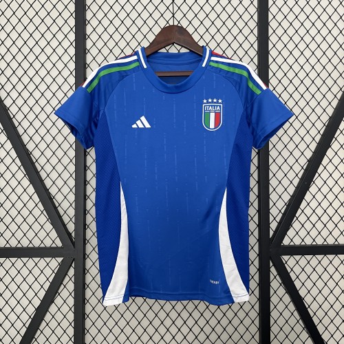 Women Italy 2024 Home Soccer Jersey Girl Football Shirt