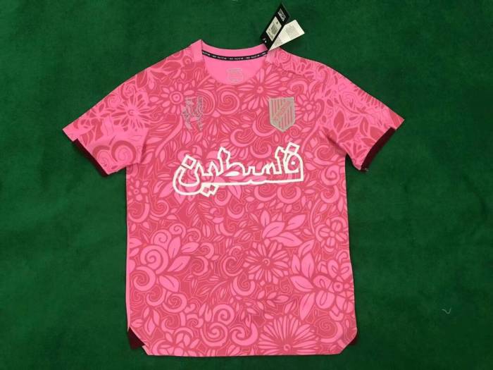 Fan Version 2024 Palestine Pink Soccer Jersey FC Palestina Football Shirt