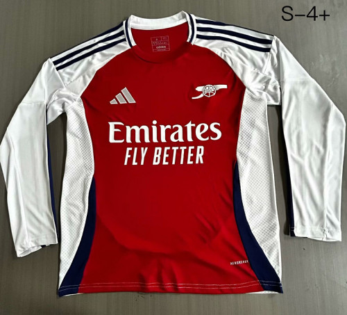 Long Sleeve Fan Version 2024-2025 Arsenal Home Soccer Jersey LS Football Shirt