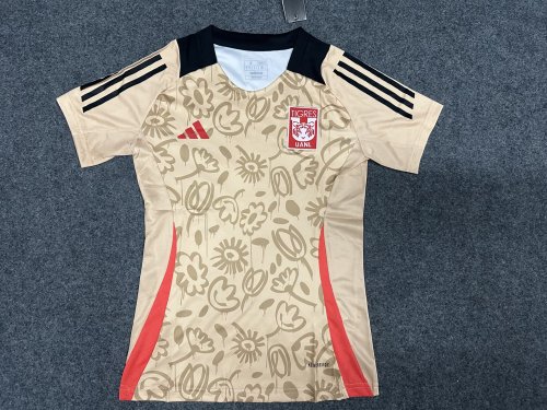 Women 2024-2025 Tigres Yellow Special Edition Soccer Jersey Girl Football Shirt