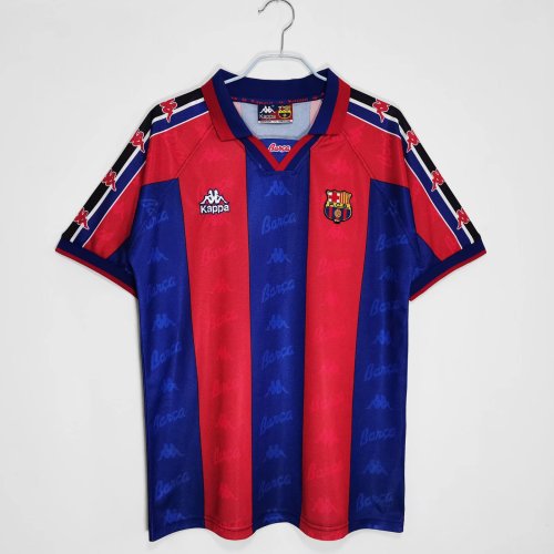 Retro Jersey 1995-1997 Barcelona Home Soccer Jersey Vintage Football Shirt