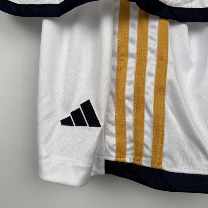 Youth Uniform Kids Kit 2023-2024 Real Madrid Home Soccer Jersey Shorts