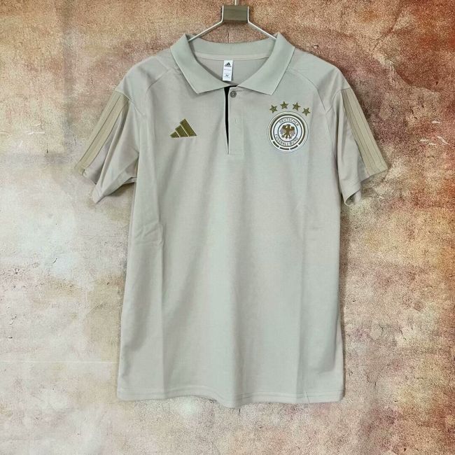 2024 Germany Grey Soccer Polo Football Shirt