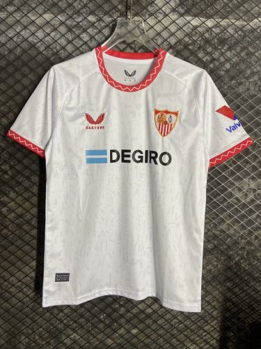 Fans Version 2024-2025 Sevilla Home Soccer Jersey Football Shirt