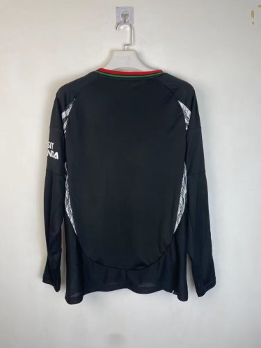 Long Sleeve Fan Version 2024-2025 Arsenal Away Black Soccer Jersey LS Football Shirt