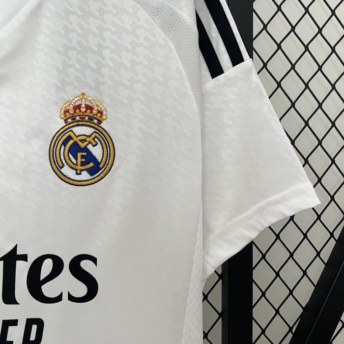 with Front Lettering+UCL Starball Patch Fan Version 2024-2025 Real Madrid Home Soccer Jersey Real Football Shirt