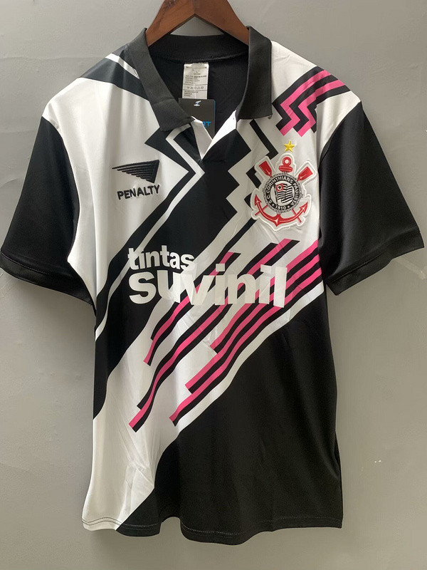Retro Shirt 1995 Corinthians Black/White Goalkeeper Soccer Jersey Vintage Football Shirt