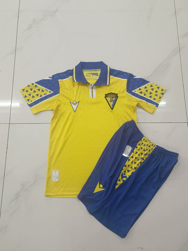 Youth Uniform Kids Kit 2024-2025 Cadiz Home Soccer Jersey Shorts Child Football Set