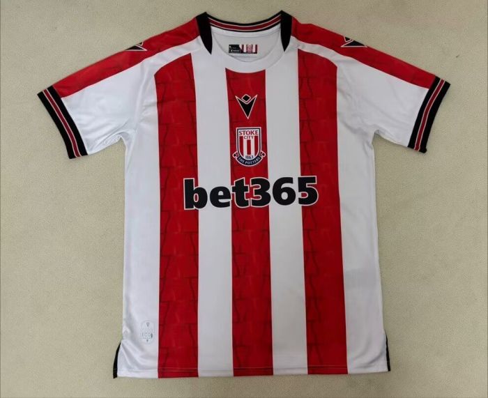 Fan Version Stoke City 2024-2025 Home Soccer Jersey Football Shirt